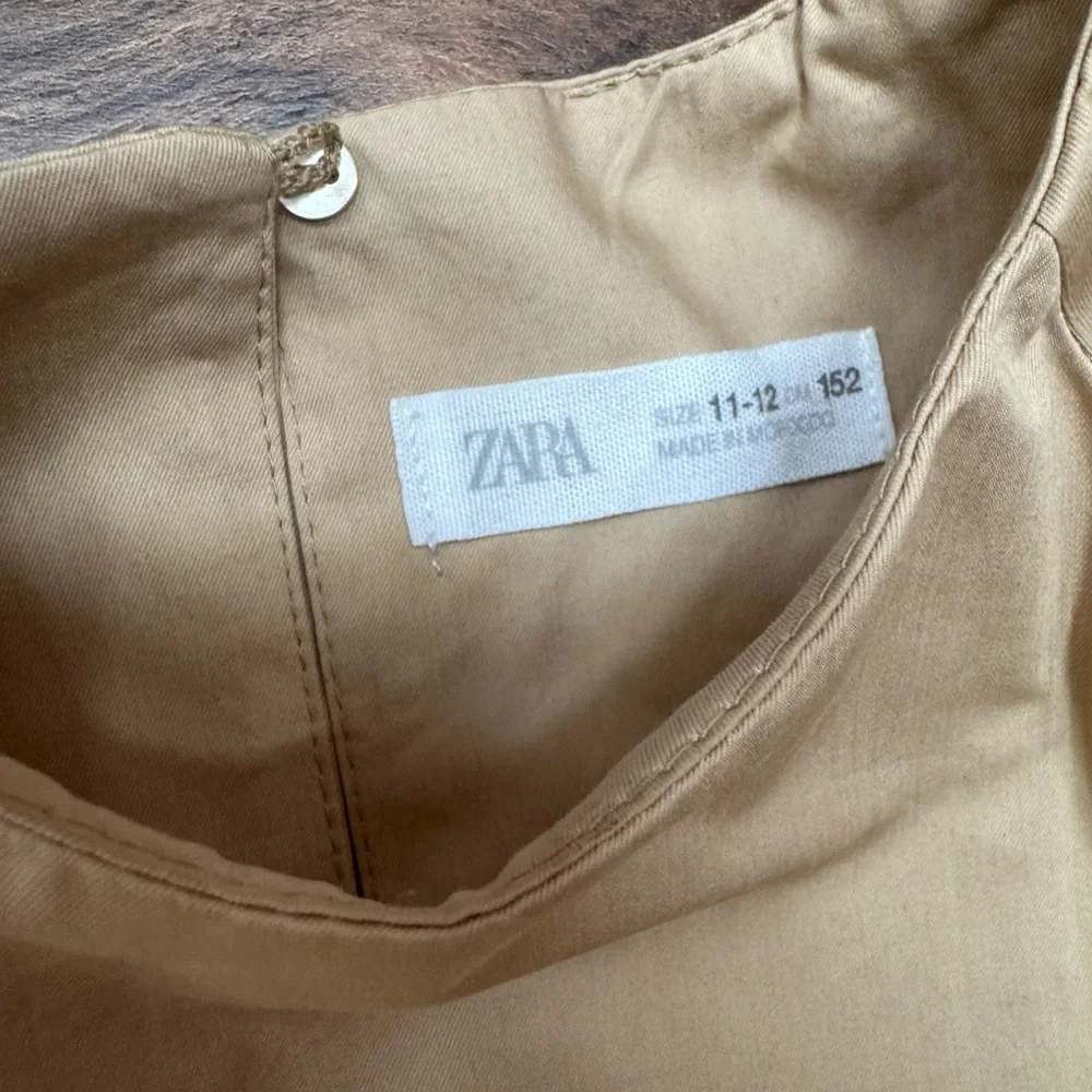 Zara kids 11/12 Stylish Tan Kids Dress new - Picture 2 of 3